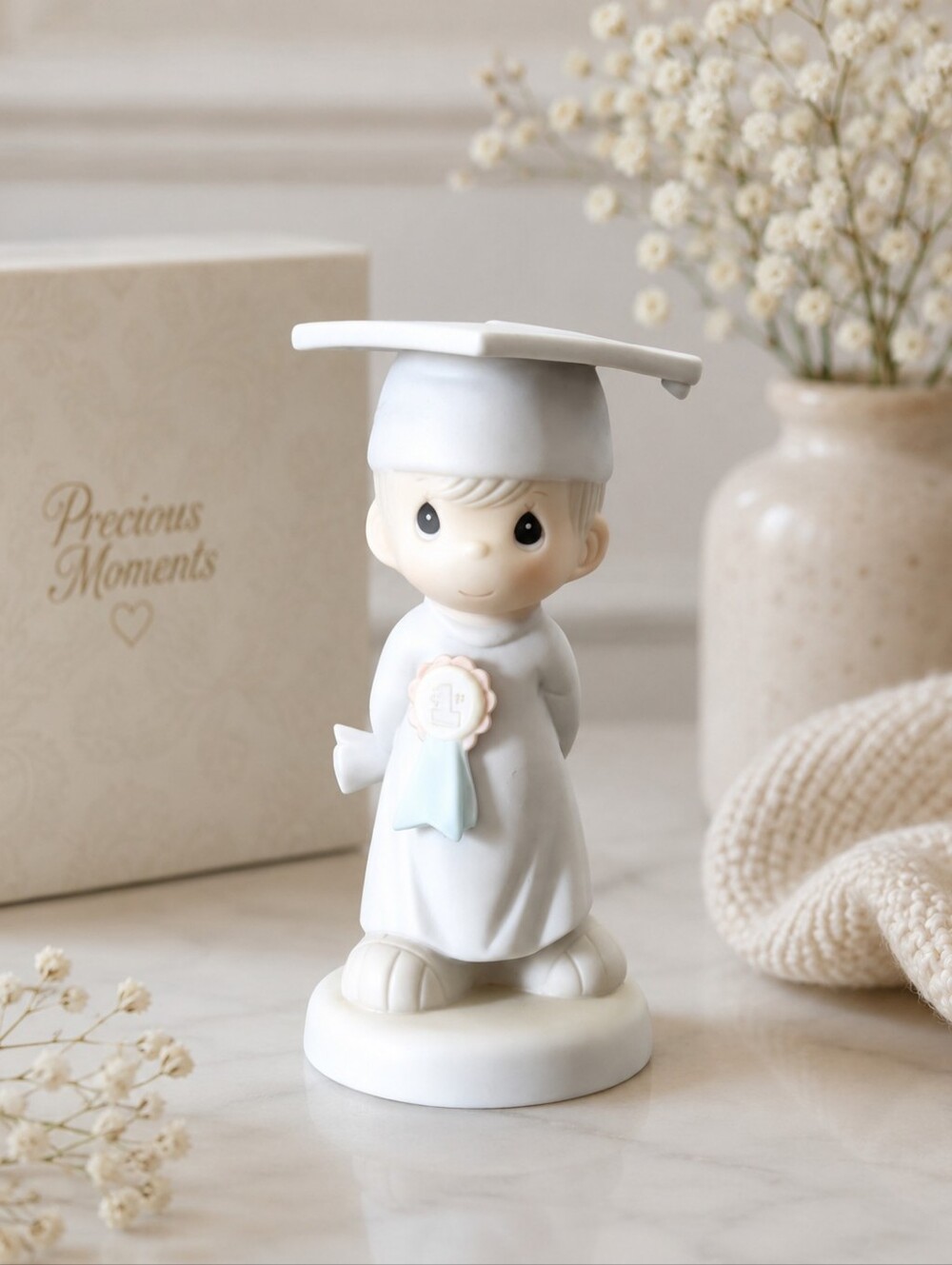 VTG Precious Moments Figurine God Bless You Graduate